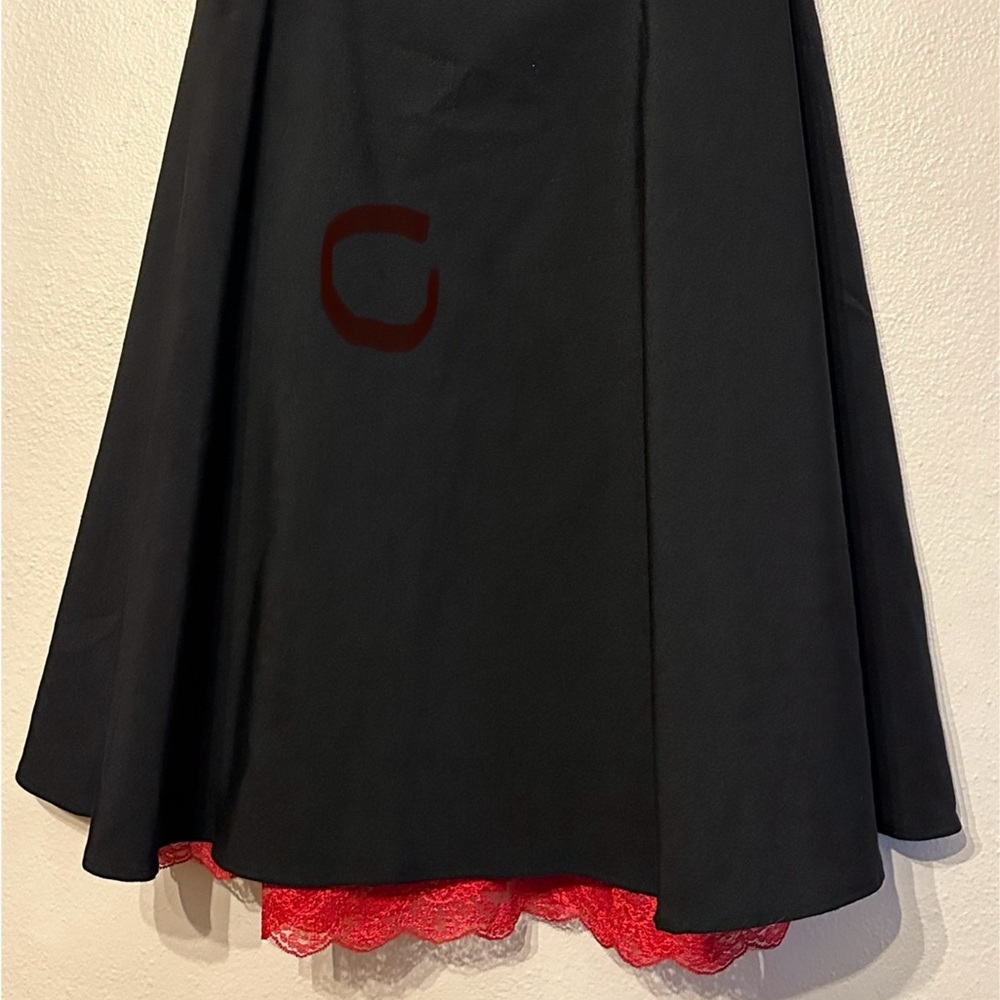 Y2K Ruby Rox Dress Black Red Lace Ruched Strapless 9 - Picture 9 of 9